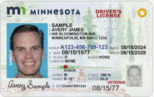 MN Drivers License with Veterans Designation