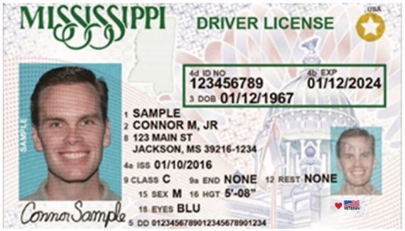 Drivers license with veteran designation