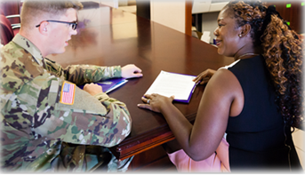 Soldier getting assistance