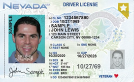 Nevada Drivers License with veteran designation