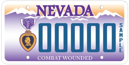 Nevada Purple Heart Plate