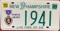 Purple Heart License Plate