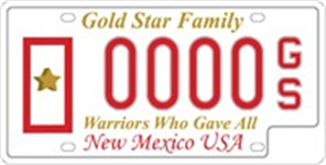 NM Gold Star Family plate