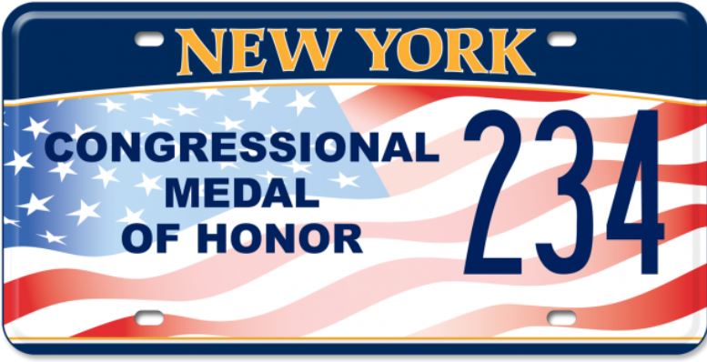 NY Congressional Medal of Honor plate