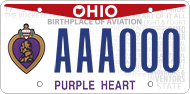 OH Purple heart plate