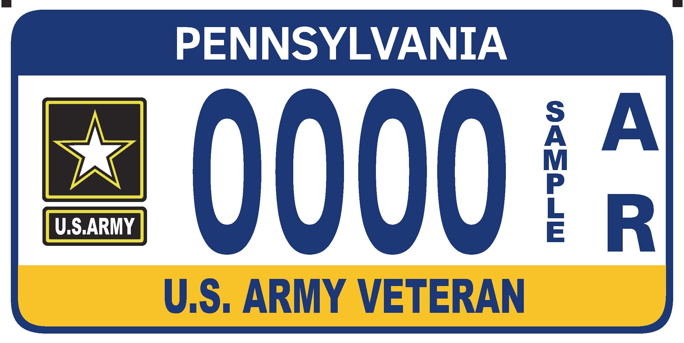 Army Veteran license plate