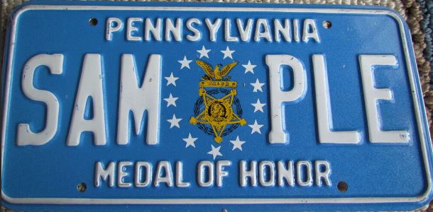 Medal of Honor license plate