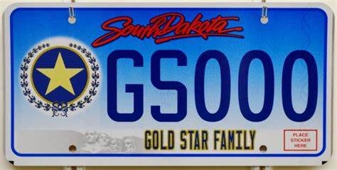 Gold Star Family license plate