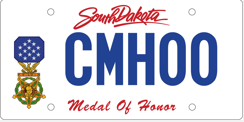 SD Medal of Honor Plate