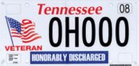 TN Honorable Discharged Veteran plate