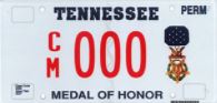 TN Medal of Honor plate