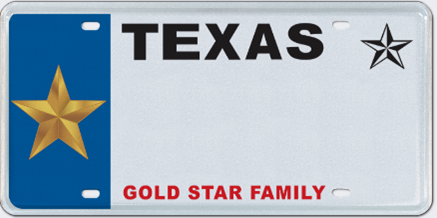Gold Star Family License Plate
