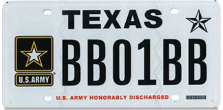 Honorably Discharged Army Veteran Plate