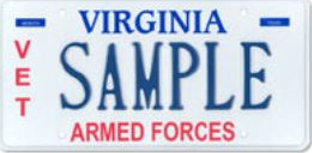 Armed Forces License Plate