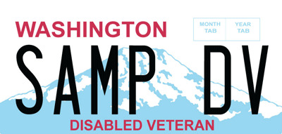 Washington Disabled Veteran License Plate