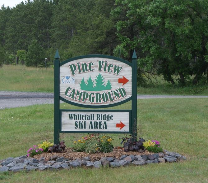 Pine View Campground sign