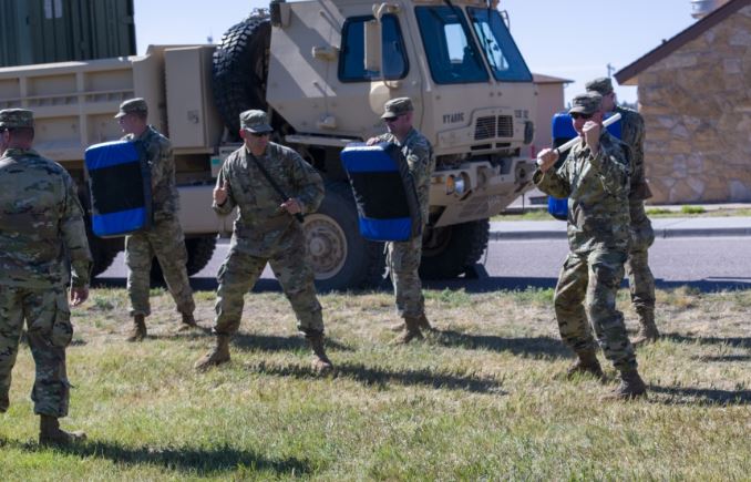 Soldiers training