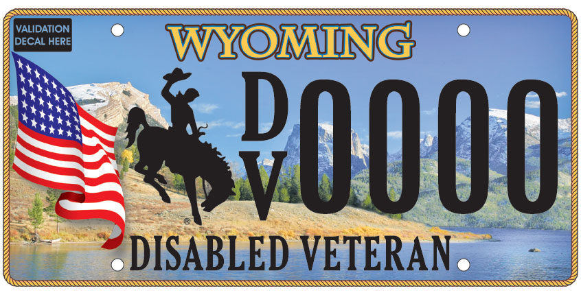 Wyoming Disabled Veteran Plate